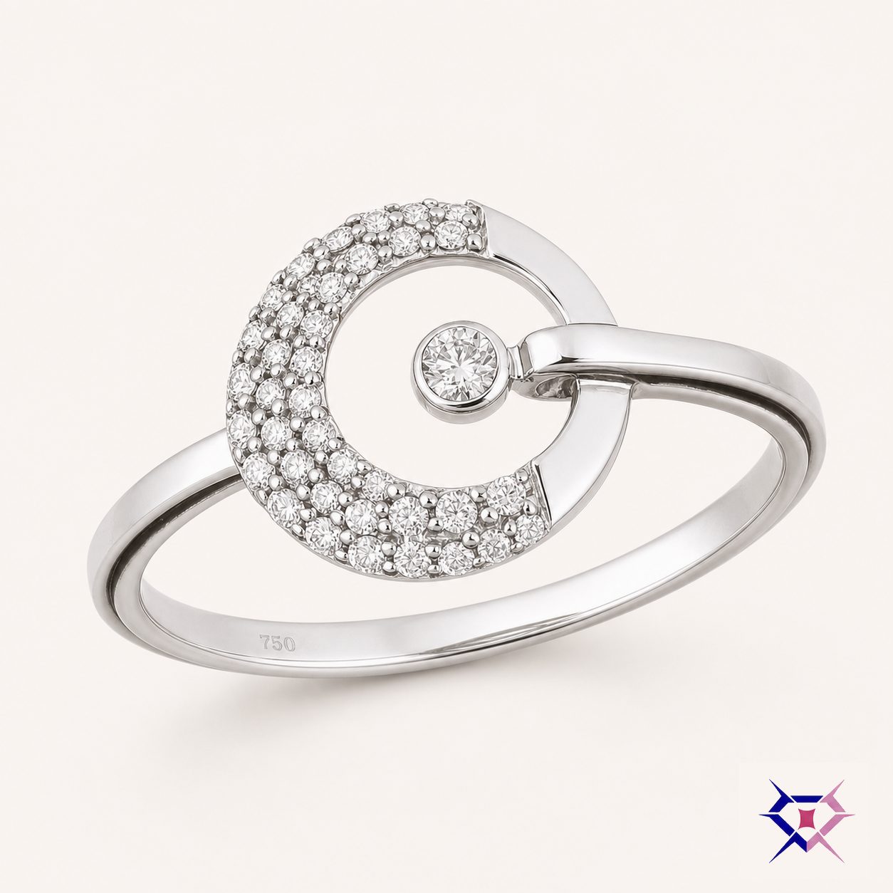 Diamond Swirl Ring