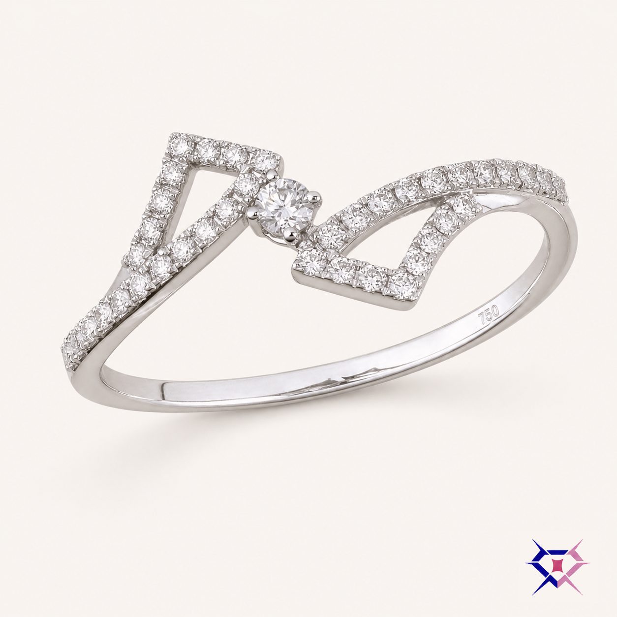 Diamond Chevron Ring