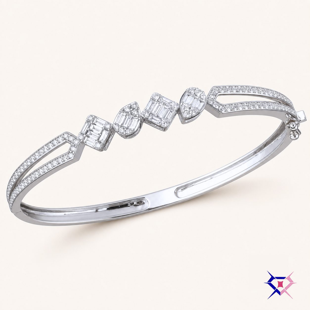 Diamond Cluster Station Bangle