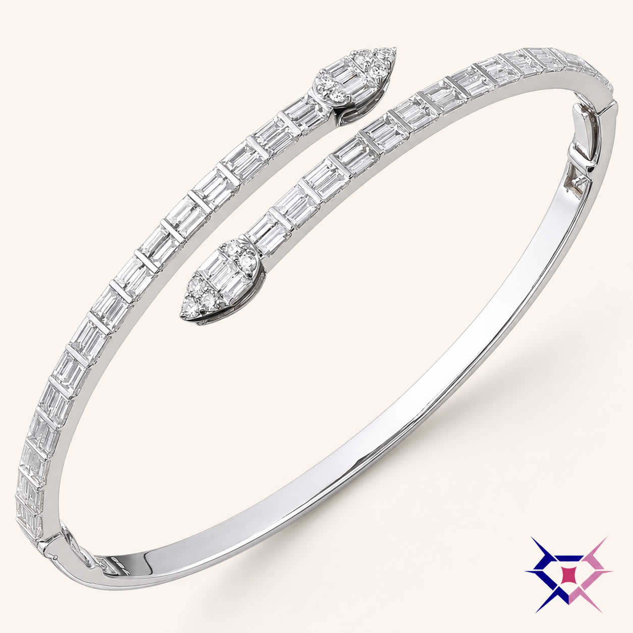 Baguette Diamond Wrap Bangle