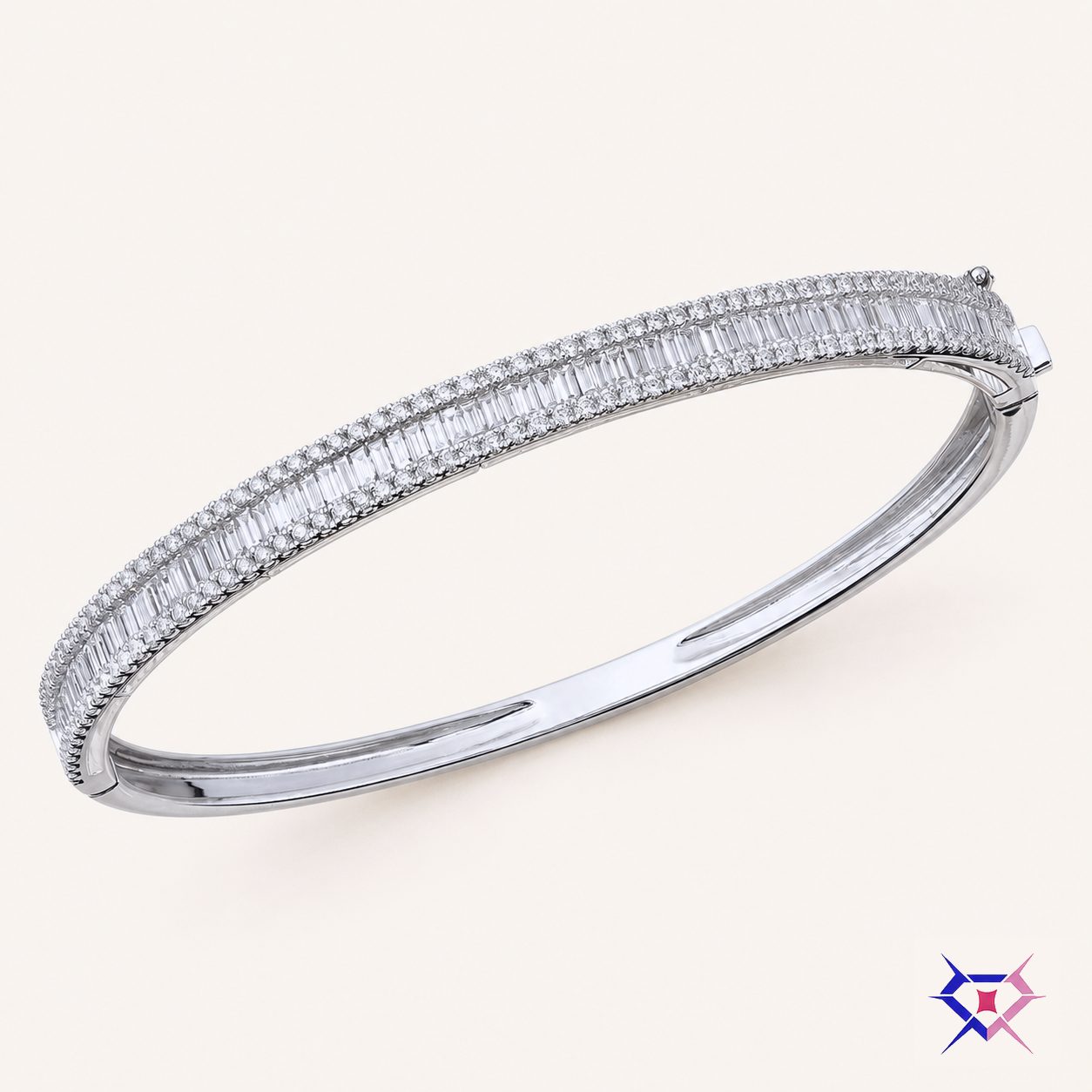 Classic Baguette Diamond Bangle
