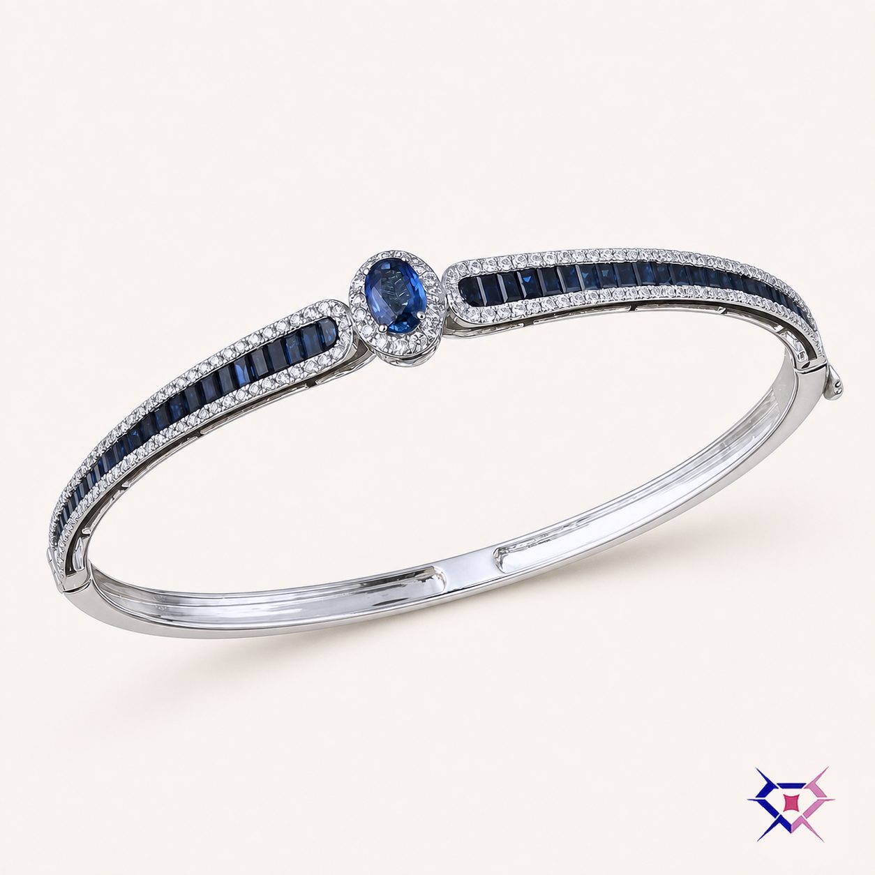 Sapphire Baguette Bangle