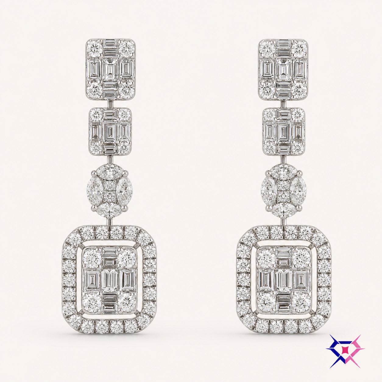Diamond Drop Earrings