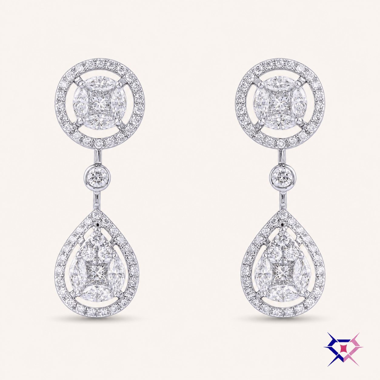 Diamond Drop Earrings