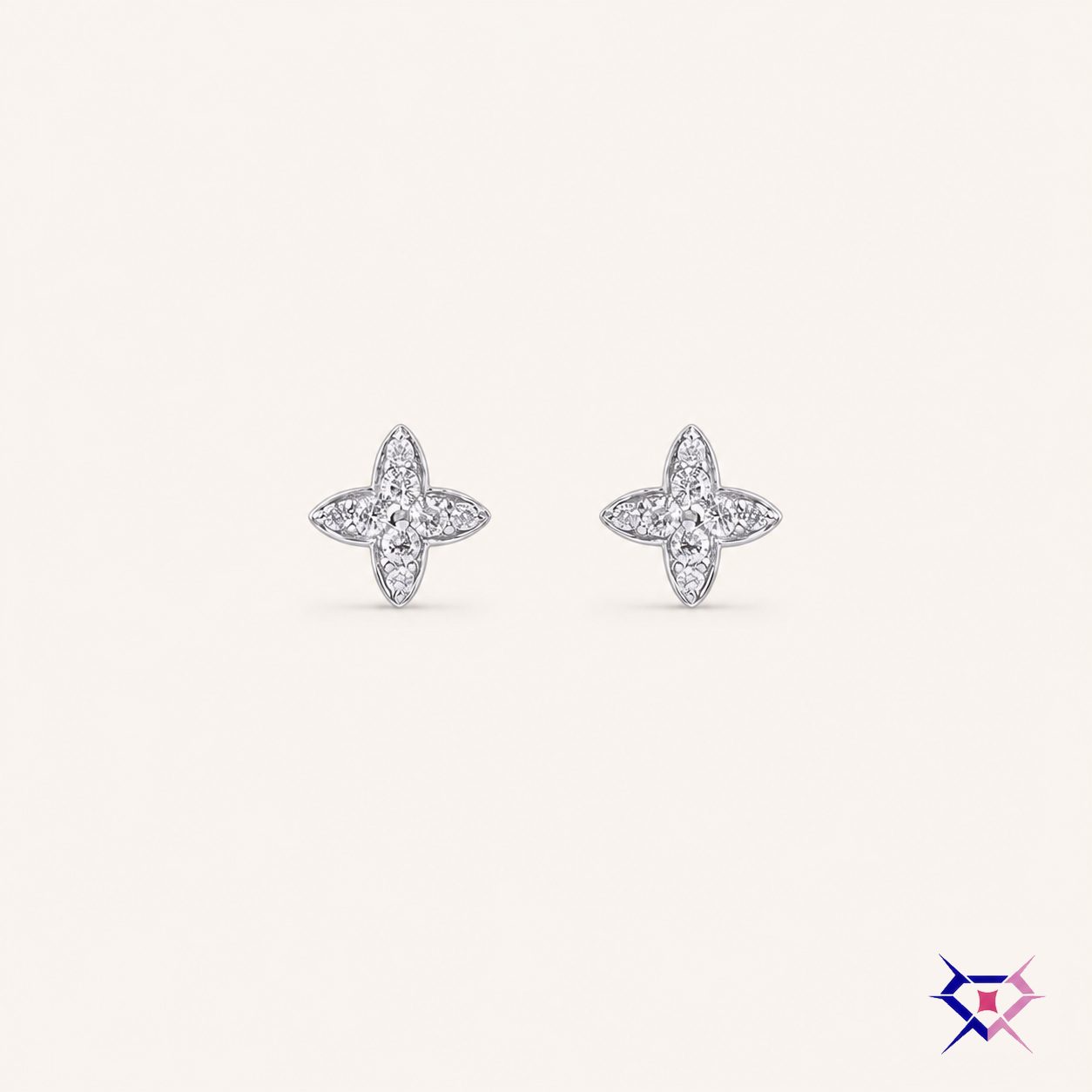 Small Diamond Star Stud Earrings