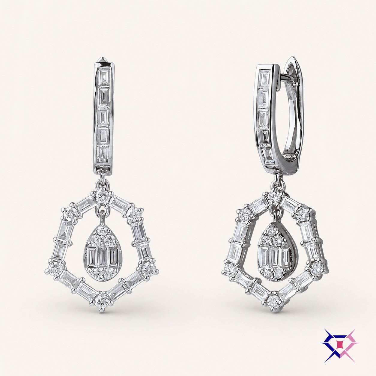 Diamond Drop Earrings