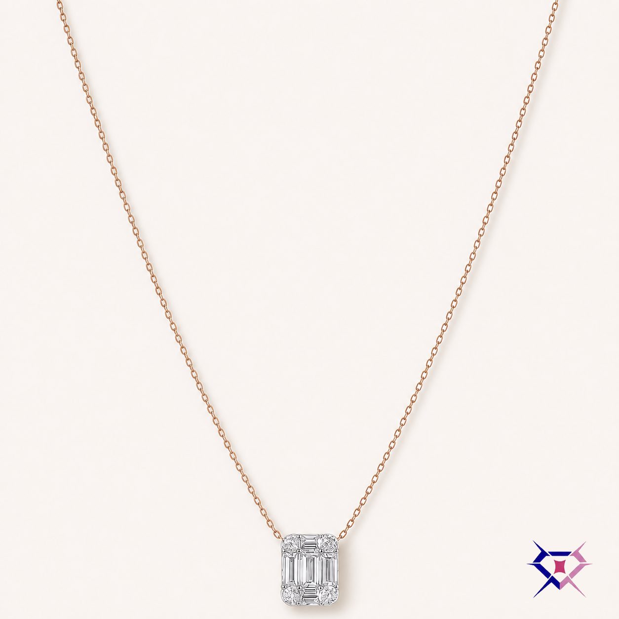 Diamond Cluster Pendant Necklace