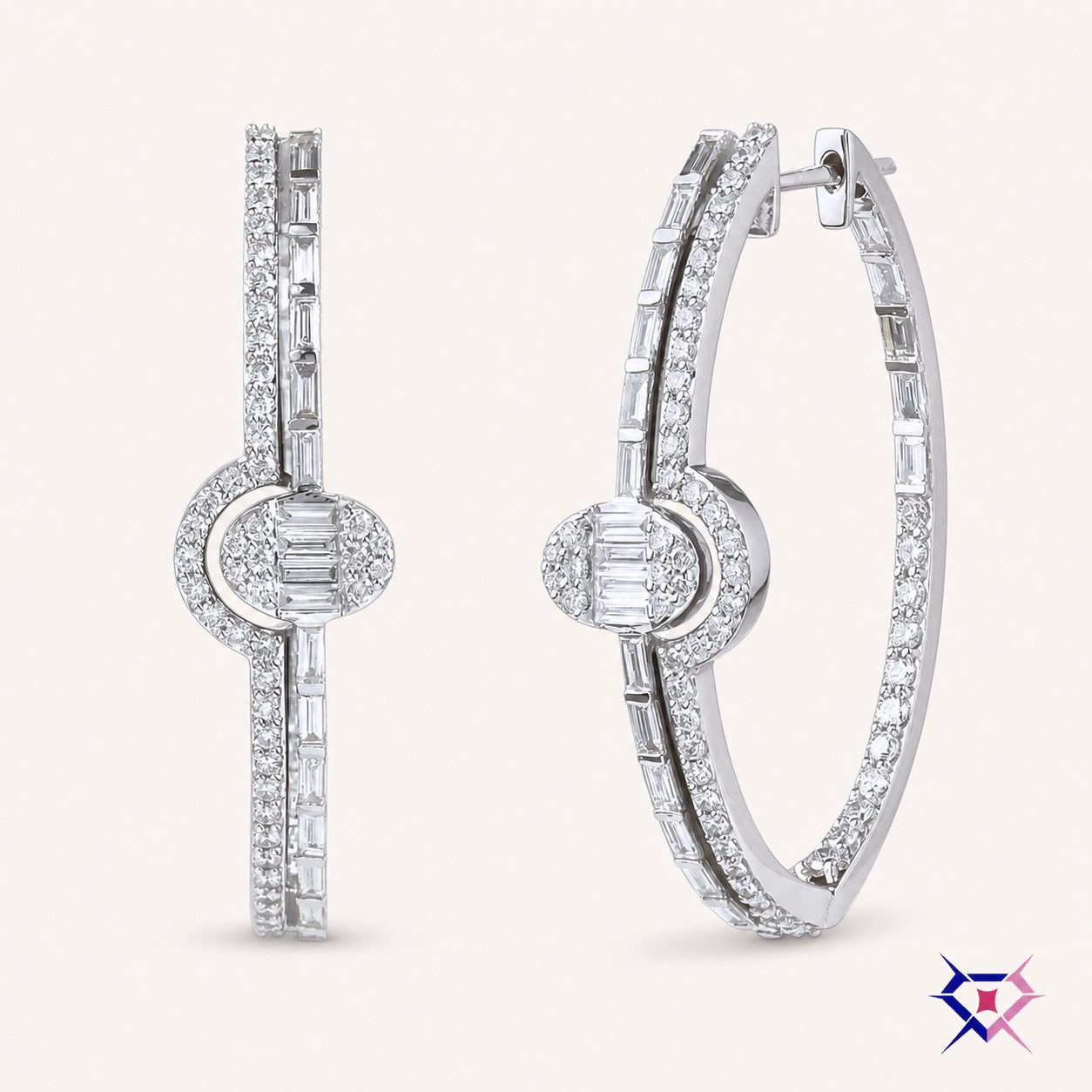 Diamond Hoop Earrings